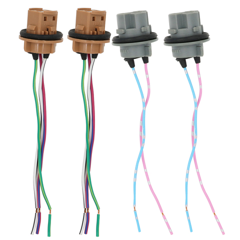YSY 10pcs 7440 7443 LED Bulb Socket T20 Brake Turn Signal Light Harness Wire Adapter LED Lamp Holder Brake Light Cable ► Photo 1/6