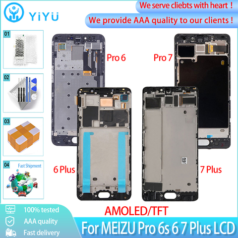 For MEIZU Pro 6S 6 7 LCD Display With Touch Screen Digitizer Assembly Frame Replacement AMOLED/TFT For Meizu Pro 7 6 Plus LCD ► Photo 1/6