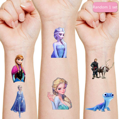 Disney Anna Aisha Originales Tattoo Sticker Random 1PCS Action Figure frozen Princess Cartoon Kids Girls Christmas Birthday Gift ► Photo 1/6