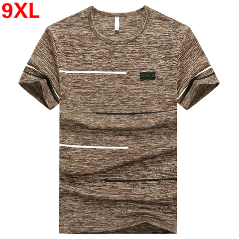 Plus size M~7XL 8XL 9XL Summer Brand Tops & Tees Quick Dry Slim Fit T-shirt Men sporting Clothing Big size Short sleeve t shirt ► Photo 1/6