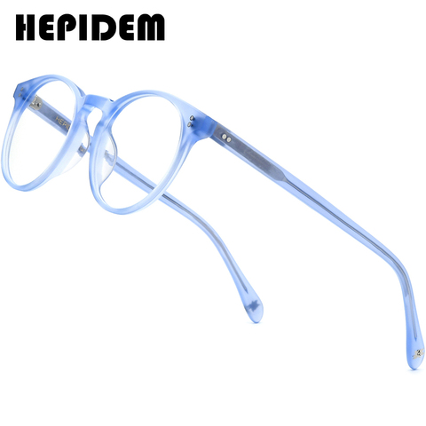 HEPIDEM Acetate Optical Glasses Frame Women 2022 New Vintage Round Eyeglasses Men Myopia Prescription Spectacles Eyewear 9113 ► Photo 1/6