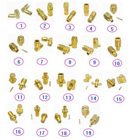 Connector SMA Male Plug & Female Jack Clamp / Solder For RG316 RG174 / RG58 RG142 / RG402 0.141