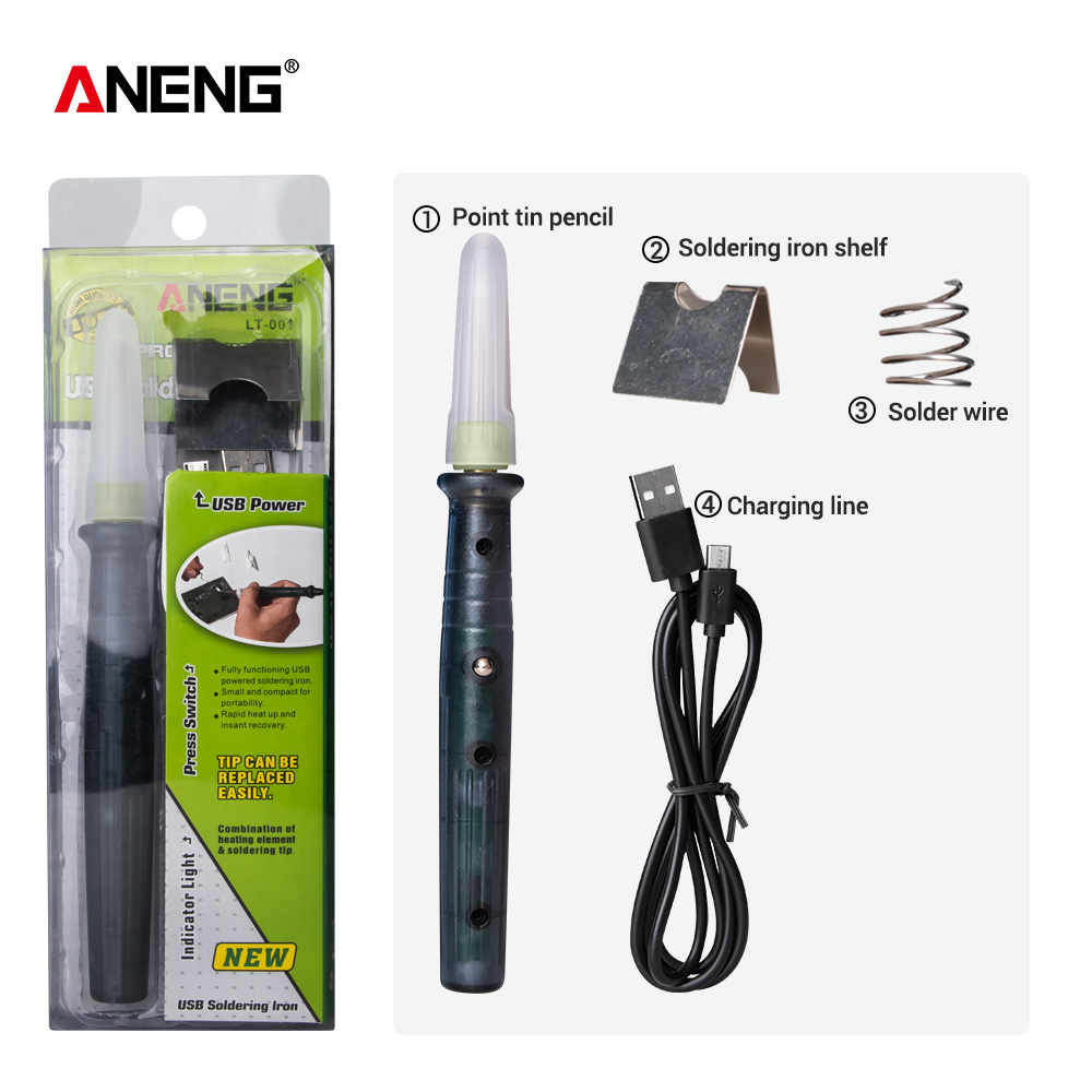 Useful Welding Electric Powered Touch Switch USB Soldering Iron Pen/Tip 
