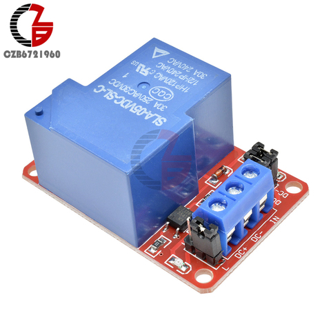 30A 5V 1 Channel Relay Module with Optocoupler Isolation High / Low Level Trigger Relay for Arduino ► Photo 1/6