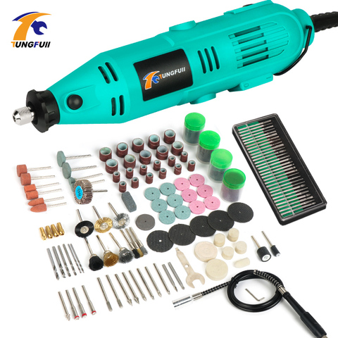 TUNGFULL Dremel Mini Drill Engraver Electric Variable Speed Woodworking Electric Tools Mini Electric Drill Rotary tools ► Photo 1/6