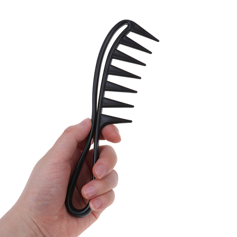 Handle Grip Large Tooth Curly Hair Comb Hair Styling Comb Men Hairdressing Wide Teeth Comb Gift ► Photo 1/6