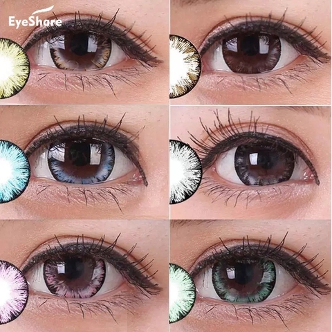 EYESHARE 2pcs/pair  Ice Flower Colored  Contact Lens Cosmetic Contacts Lenses Eye Color 14.5mm ► Photo 1/5