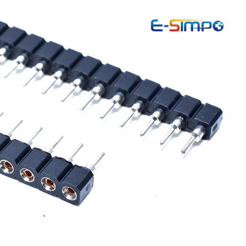 20pcs 1x40 Pin 2.54mm Round Tin Plated Breakable Single Row Hole PCB IC Female Pin Header Socket Connector ► Photo 1/4