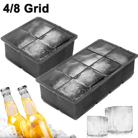 Large Ice Cube Mould Big Square Ice Tray Silicone Ice Maker Mold