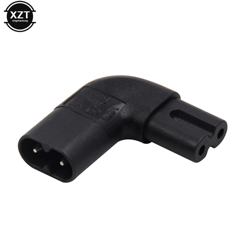 8 IEC 320 IEC320 iec C7 to C8 Adapter 90 Degree Left/Right Angle AC Power Adapter Male to Female Converter Extension Connector ► Photo 1/5