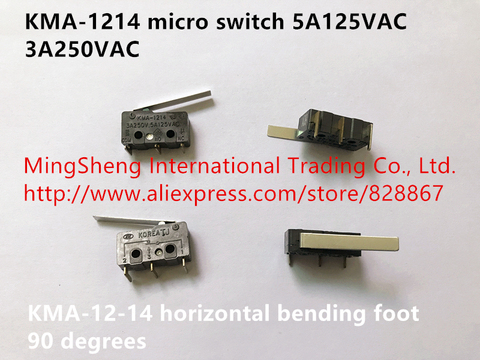 Original new 100% KMA-1214 micro switch KMA-12-14 5A125VAC 3A250VAC 90 degrees horizontal bending ► Photo 1/1