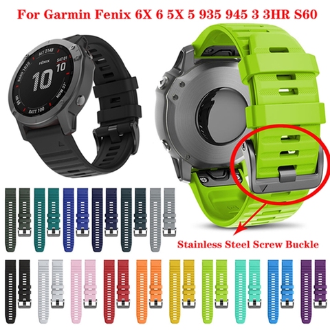 26mm 22mm Quick Fit Watchband For Garmin Fenix 6X 6X Pro 5X 3 3HR Silicone Easyfit Wrist Band for Garmin Fenix 6 6 Pro 5 5 Plus ► Photo 1/6