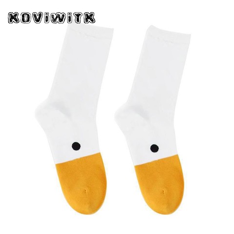 Funny Goose head Socks Animal Casual Cotton for Women Socks Fashion Female Happy sports warm harajuku Bird Sock winter Cute sox ► Photo 1/6