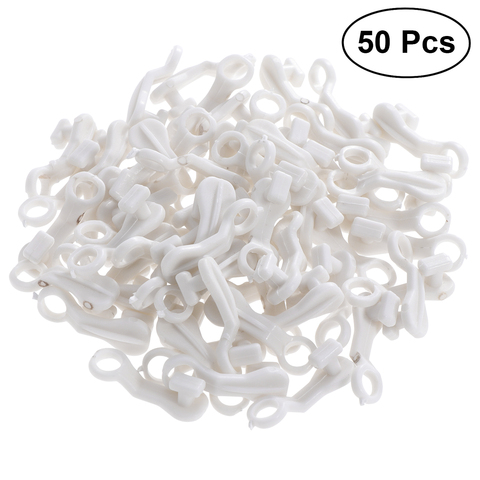 50/100Pcs Drape Accessories Track Curtain Glider Hook Decoration Hanging Window Clip On Rail Runner Replacement Sturdy Grip ► Photo 1/6