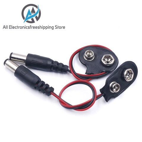 9V DC Battery Power Cable Plug Clip Barrel Jack Connector for Arduino DIY I T type ► Photo 1/6