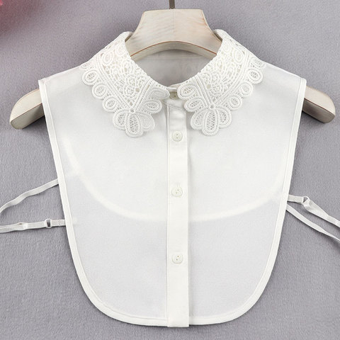 Linbaiway Female Chiffon Fake Collar for Women Blouse Shirt False Collar Ladies Lapel Detachable Collar Female Decorative ► Photo 1/6