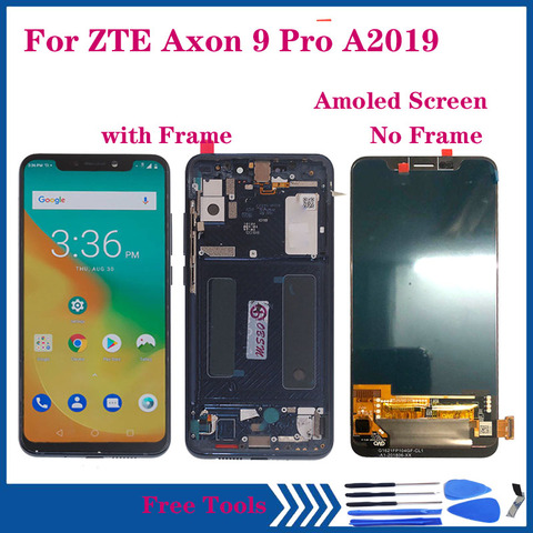 Original Amoled Display For ZTE AXON 9 pro LCD DISPLAY Touch Screen Digitizer Assembly For ZTE A2022 OLED Repair ► Photo 1/6