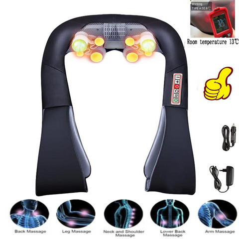 Home Car Electric Massager U Shape Shiatsu Cervical Back Neck Massager Multifunctional Infrared Heated Massage Relax Machine ► Photo 1/4