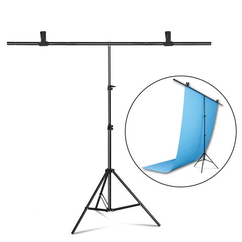 Photography T-shaped Background Backdrop Stand Adjustable Support System Photo Studio  for Non-Woven Muslin Backdrops ► Photo 1/6