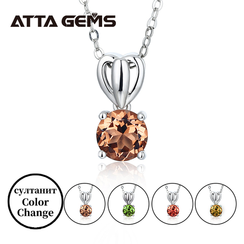 Zultanite Silver 925 Pendant Color Change Diaspore Stone Silver Pendant Necklace Simply Fashion Style Birthday Party Jewelry ► Photo 1/6