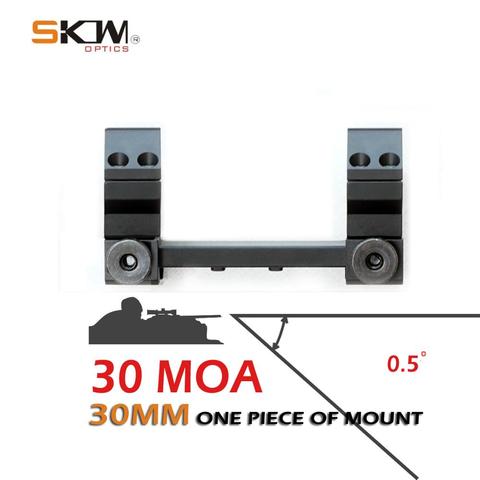 SKWgear SKWoptics M4 AR15 30MOA Angle One Piece Scope Mount 30mm mount for 1913 Picatinny Rails  30MM rings ► Photo 1/6