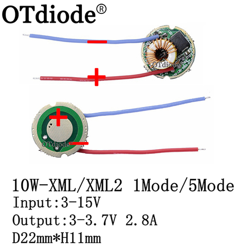 2pcs/lot,5 Mode/1Mode Constant Current 2800mA DC 12V XML T6 Led Driver For Cree XML XM-L2 LightingTransformers 5 Mode ► Photo 1/6