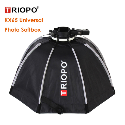 Triopo KX65 Universal Folded Outdoor Speedlite Octagon Photo Softbox Umbrella Soft Box for Yongnuo Godox V1 AD200 Profoto A1 ► Photo 1/6