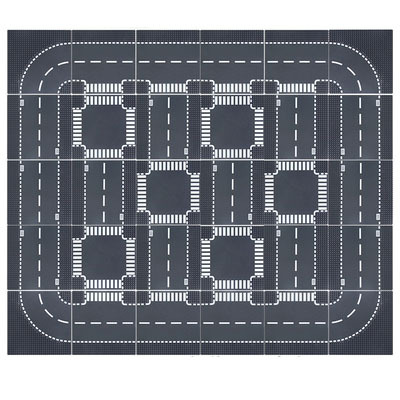 City Road Street Baseplate Straight Crossroad Curve T-Junction Building Blocks Base Plate 32*32 Compatible All Brands City ► Photo 1/6