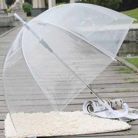 Fashion Transparent Clear Bubble Dome Shape Umbrella Outdoor Windproof Umbrellas Princess Weeding Decoration  ► Photo 1/6