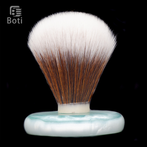 Boti Brush-Men Shaving Brush Mount Synthetic Hair Knot Reddish Brown And White Bulb Type Daily Beard Shaping Tool Beard Care Kit ► Photo 1/6