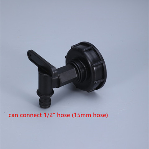 1/2 inch S60x6 Thread Plastic IBC Tank Tap 15mm Adapter Garden hose Connection With Switch Valve Water tank fittings ► Photo 1/5