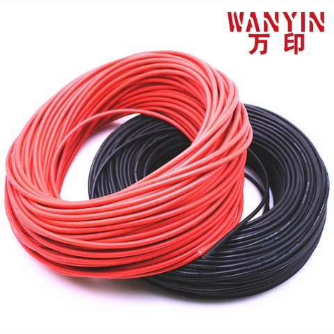 10 meters high quality silicone cable 7 8 9 10 11 12 13 14 15 16 17 18 20 22AWG high temperature resistant soft silicone wire ► Photo 1/6