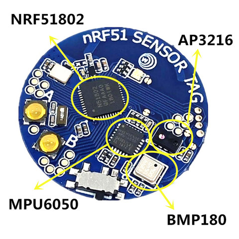 NRF51822 NRF51802 AP3216 Bluetooth 4.0 temperature sensor module Air pressure sensor Accelerometer Gyro Ambient light ► Photo 1/4