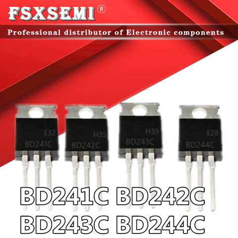 10pcs/lot BD241C TO-220 BD241 BD242C BD242 BD243C BD243 BD244C BD244 TO220 Power Transistors ► Photo 1/3