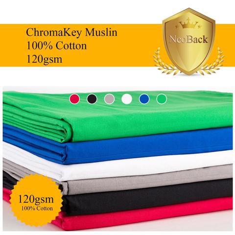 Muslin 10ft Cloth Backdrop - Chromakey Green Muslin Background