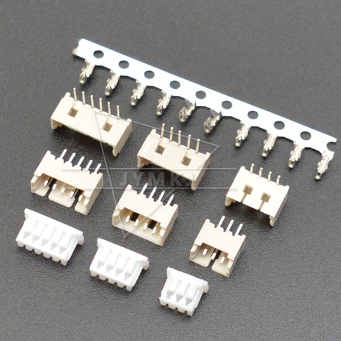 50pcs MICRO JST 1.25 2/3/4/5/6 pin connector 1.25MM PITCH Horizontal Straight pin header / Housing / terminal 1.25-2p/3p/4p/5p ► Photo 1/6