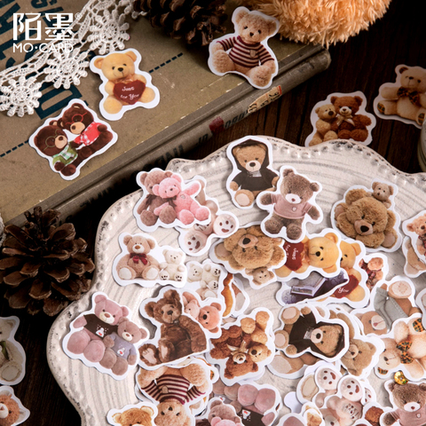 Journamm 46pcs Cute Bear Kawaii Creative Mini Sticker Decoration Diy Ablum Diary Scrapbooking Label Sticker Stationery Supplies ► Photo 1/6