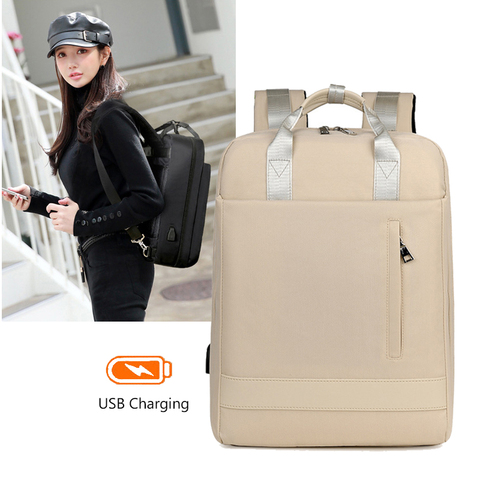 Mjzkxqz New Women Backpacks For Teenage Students School Bag Girls USB Charging Laptop Backpack Ladies Mochila Travel Bagpack Sac ► Photo 1/6