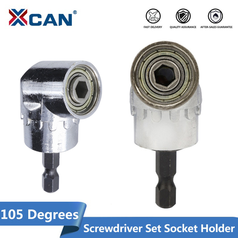 XCAN 105 Angle Screwdriver Set Socket Holder Adapter Adjustable Bits Drill Bit Angle Screw Driver Tool 1/4'' Hex Bit Socket ► Photo 1/6