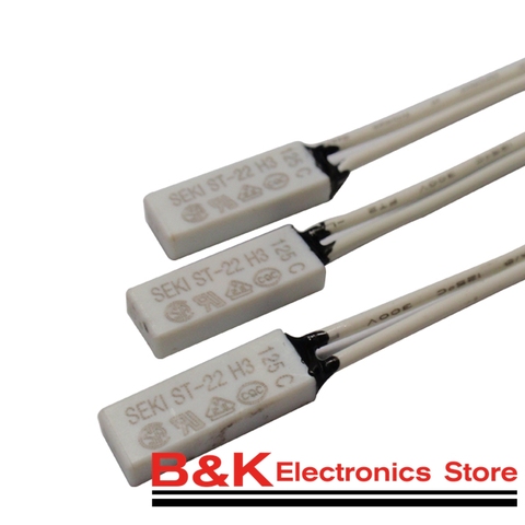 Thermal Cut Off ST-22 SEKI Heat Protector 50 55 60 65 70 80 90 95 100 110 125 150 Degrees Normally Closed 5A 250V Fuse control ► Photo 1/2