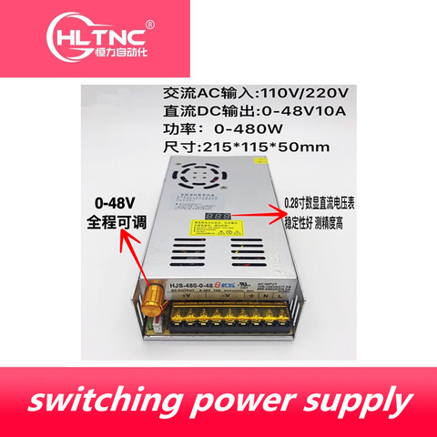 input AC 110V 220V Adjustable DC voltage stabilization Digital switching power supply 0-48V 10A 480W ► Photo 1/1