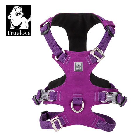 TRUELOVE Pet Nylon Harness Light-weight Double-H Shape Embroidery 5 Adjustable Positions Medium and Large Dog Waterproof  YH1807 ► Photo 1/6