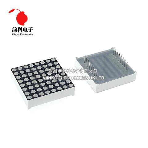 2pcs 8x8 8*8 Mini Dot Matrix LED Display Red Common Anode Common Cathod Digital Tube 16pin 32mmx32mm 3mm ► Photo 1/2