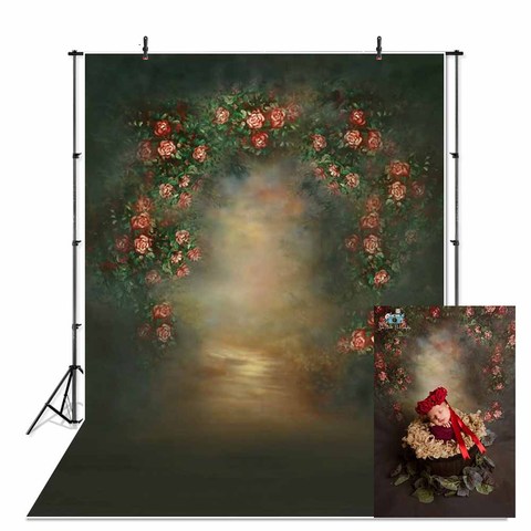 Old master oil painting flower vintage classic backdrop for photography studio portrait floral photo background studio computer ► Photo 1/6