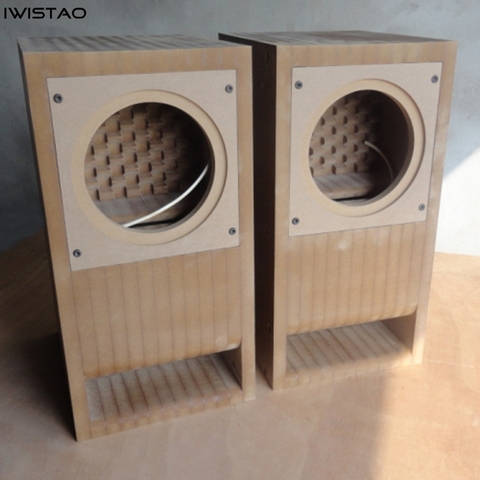 IWISTAO 5 Inches Full Range Empty Speaker Cabinet Kits Labyrinth Structure High-density Fibreboard for Tube Amplifier ► Photo 1/4