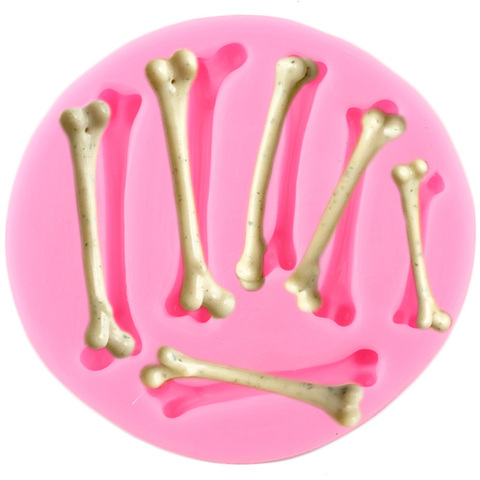 Skeleton Bones Silicone Mold Halloween Cupcake Topper Fondant Cake Decorating Tools Resin Clay Candy Chocolate Gumpaste Moulds ► Photo 1/6