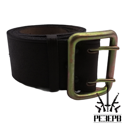 Belt army officer, leather (different sizes), army belt brown and black, Portuguese Army officer ► Photo 1/6