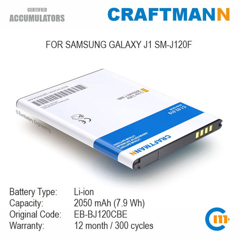 Battery for Samsung GALAXY J1 SM-J120F (EB-BJ120CBE) ► Photo 1/5