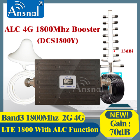 Upgraded LTE1800Mhz GSM Repeater 2G 4G Cellular Amplifier ALC DCS LTE 1800 4G NetWork Mobile Signal Booster gsm amplifier 2g 4g ► Photo 1/6
