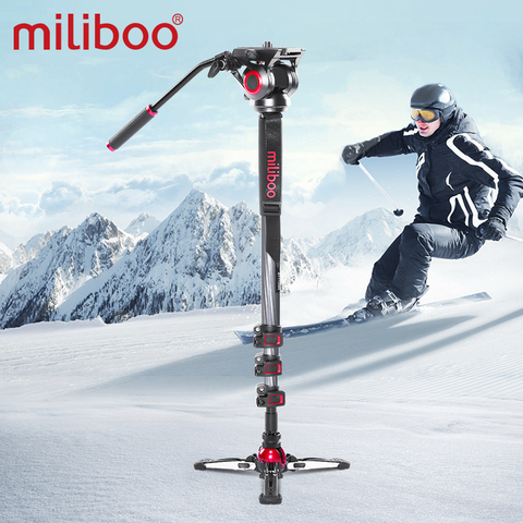 miliboo MTT705 Aluminum Portable Fluid Head Camera Monopod for Camcorder /DSLR Stand Professional Video Tripod 72